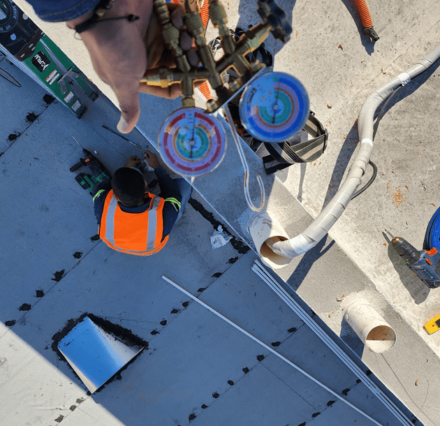 Instalación de aire acondicionado contenido