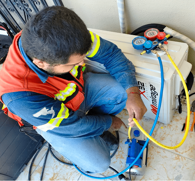 Realizando Instalación de aire acondicionado